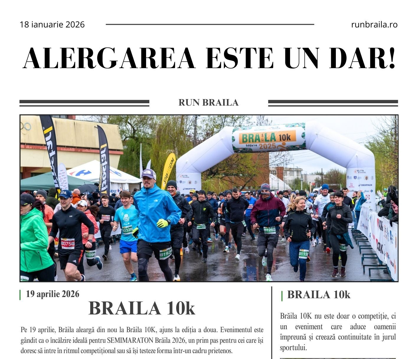 Revista RunBraila ianuarie 2026